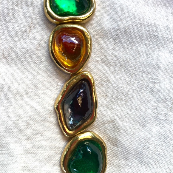 Yves Saint Laurent cabochons bracelet Goossens era - Picture 2 of 16